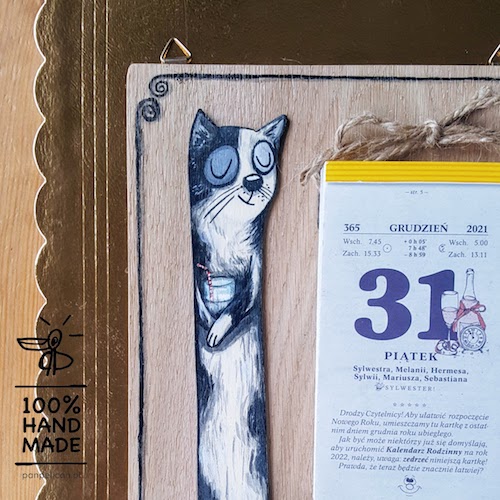 kalendarz zdzierak z kotkiem