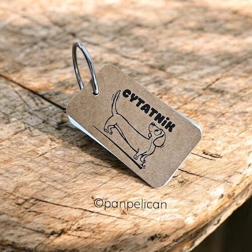 Cytatnik brelok z pieskiem Jamnik