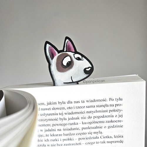 Zakładka do książki bulterier Pyrka