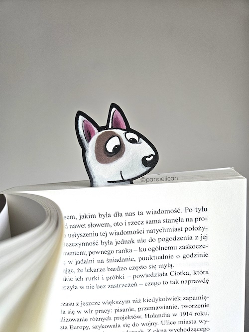 Zakładka do książki bulterier Pyrka