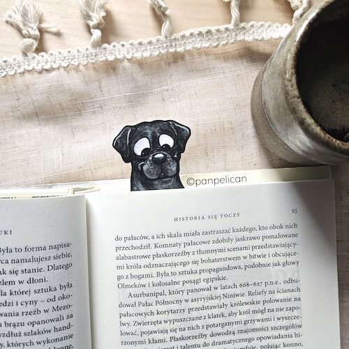 Zakładka do książki czarny labrador Blackie